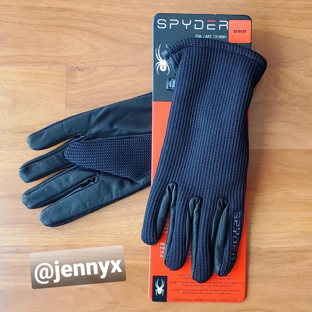 NEW Spyder Leather Palm Gloves